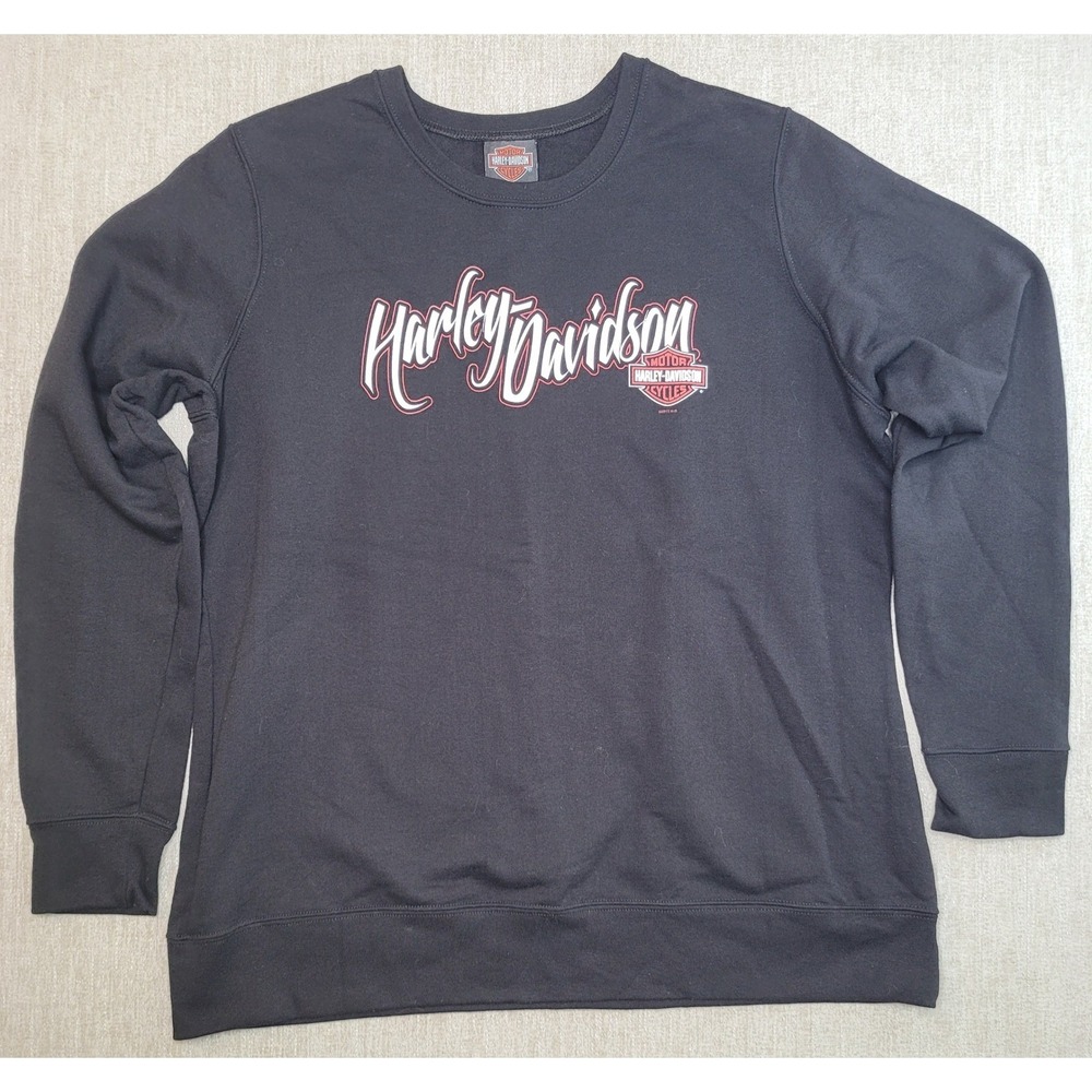 Harley Davidson Sweatshirt Women XXL Black Barnett El Paso TX Graphic Pullover